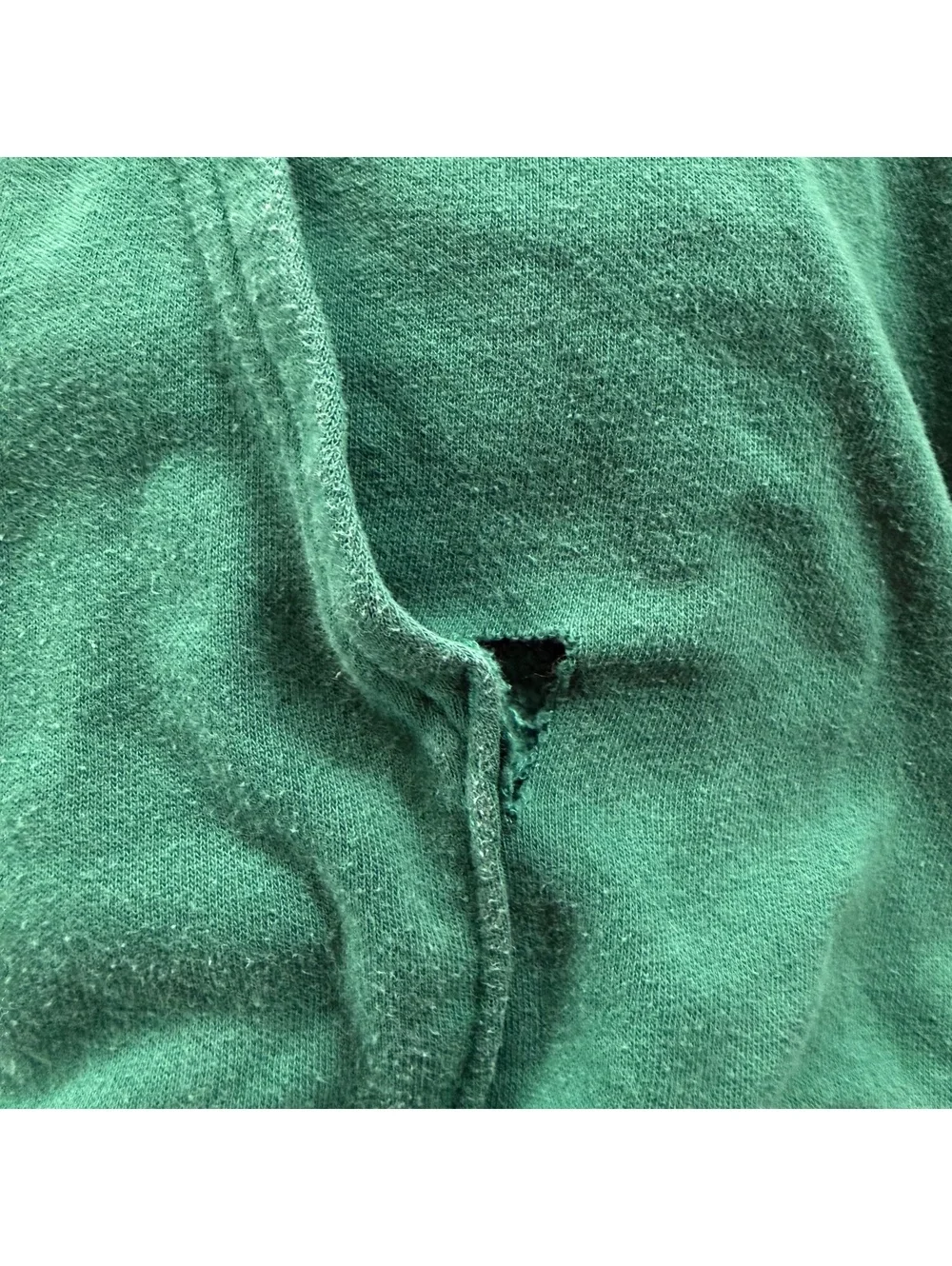 The North Face Mens XL Box Logo Pullover Hoodie Green Sweatshirt Distressed